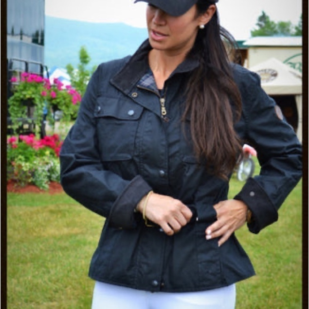 Outback Survival Gear | Oilskin Jacket Belted Black Brass, Women’s Size XS - Picture 2 of 6